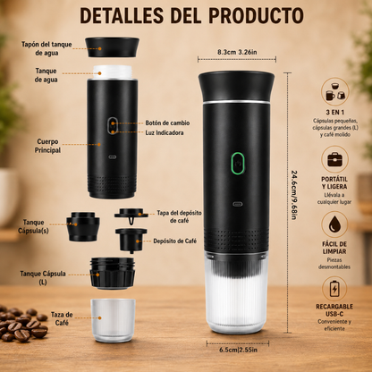 Nomadshot Cafetera Portatil 3 en 1